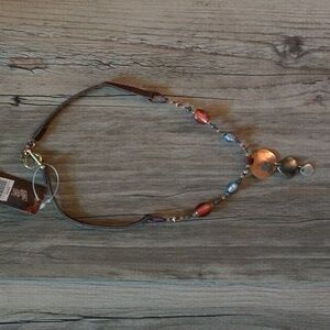 Kelli Ahern Bead and Leather Necklace
